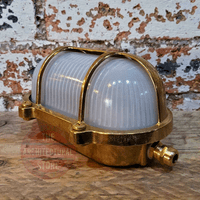 Solid Brass Outdoor Bulkhead Light With Cover
