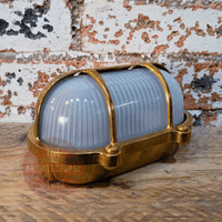 Solid Brass Outdoor Bulkhead Light With Cover
