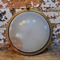 Solid Brass Outdoor Round Bulkhead Light No Cover