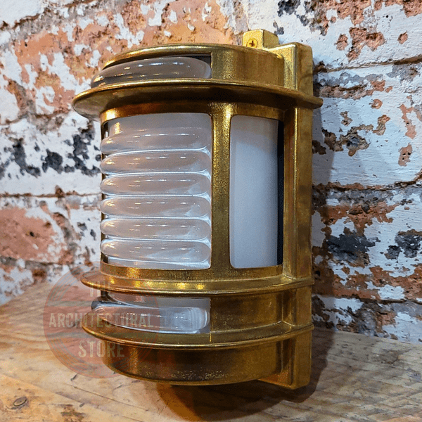 Square Solid Brass Outdoor Bulkhead Light