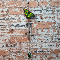 Suncatcher Green Butterfly Wind Chime