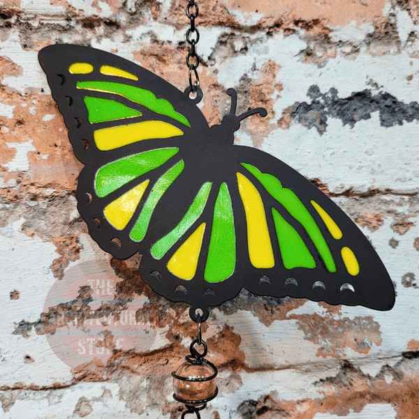 Suncatcher Green Butterfly Wind Chime