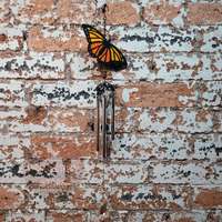 Suncatcher Orange Butterfly Wind Chime