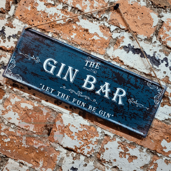 The Gin Bar Metal Sign
