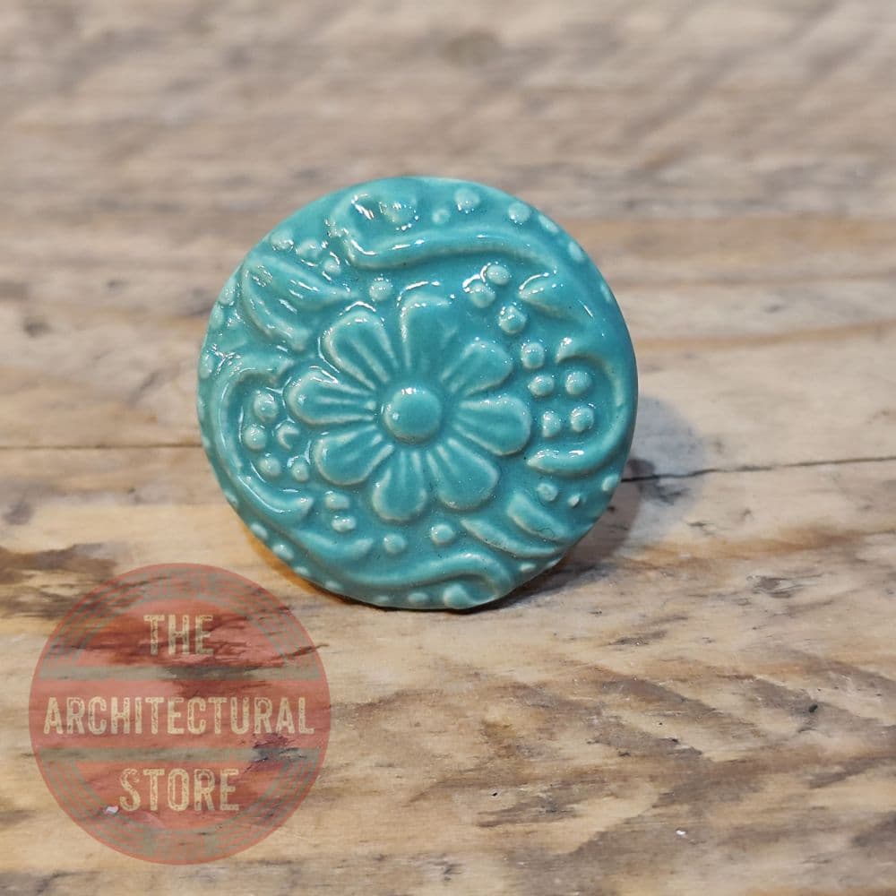 Turqoise Ceramic Knob