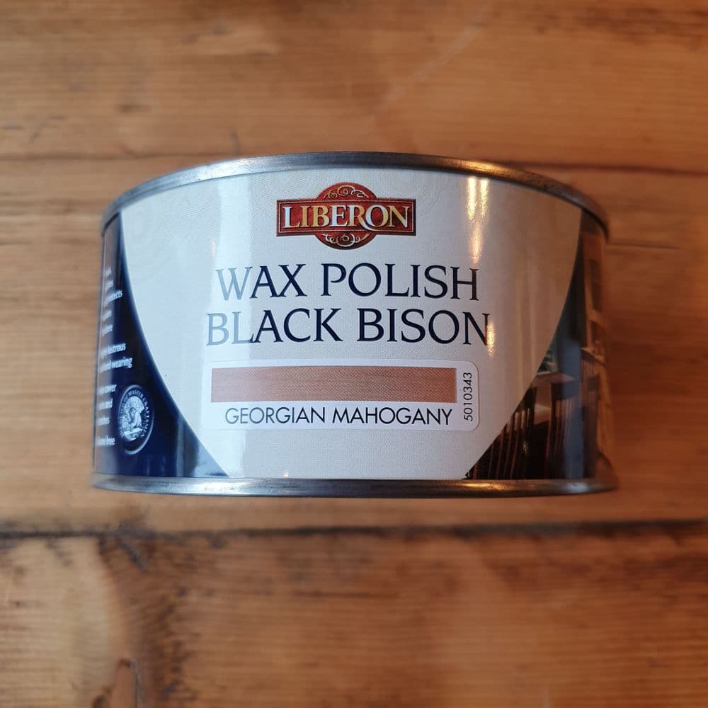 Wax Polish Black Bison Georgian Mahogany 500ml