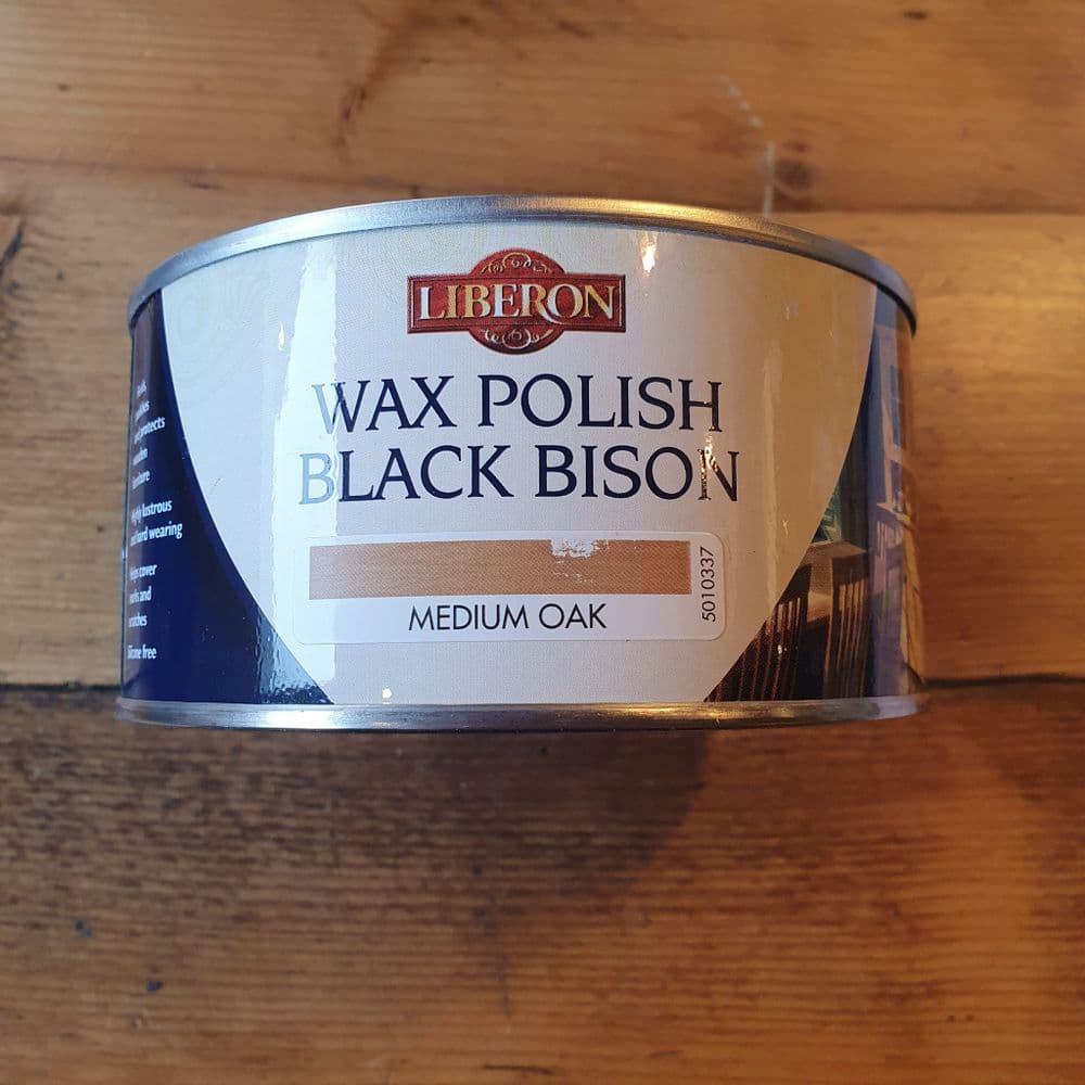 Wax Polish Black Bison Medium Oak 500ml
