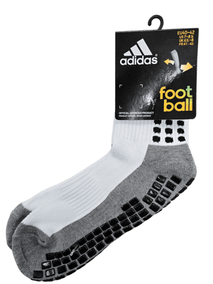 Adidas Sports Grip Socks - 1 Pair - White - Medium 6.5 - 8 UK