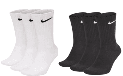 Nike Sports Socks - 3 Pair Pack - Lightweight - Crew Ankle Socks