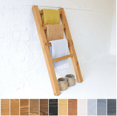 Chunky Wood Ladder - Blankets, Scarves, Towels - Main Image: Brown Mahogany - Smooth Design