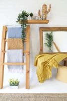 Wood Shelf & Industrial Brackets - Timber 20cm x 5cm - Main Image: Deep Oak - Smooth Design