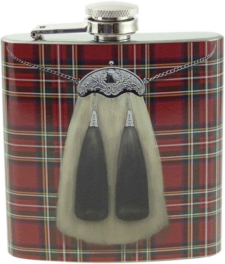 6oz Kilt Piper Sporran Hip Flask