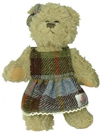 Authentic Harris Tweed 25cm Girl Teddy Bear MacLeod Tartan