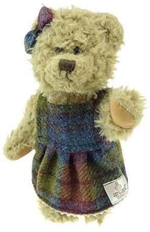 Authentic Harris Tweed 25cm Girl Teddy Bear Multi Colour Check