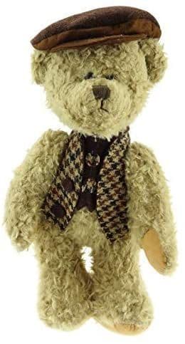 Authentic Harris Tweed 35cm Boy Teddy Bear Brown Dogtooth