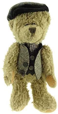 Authentic Harris Tweed 35cm Boy Teddy Bear Green Herringbone