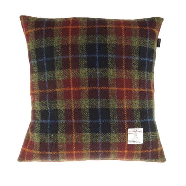 Authentic Harris Tweed Square Cushion Autumn Check