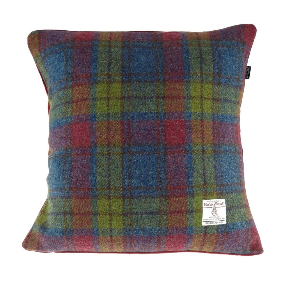 Authentic Harris Tweed Square Cushion Buchanan Tartan