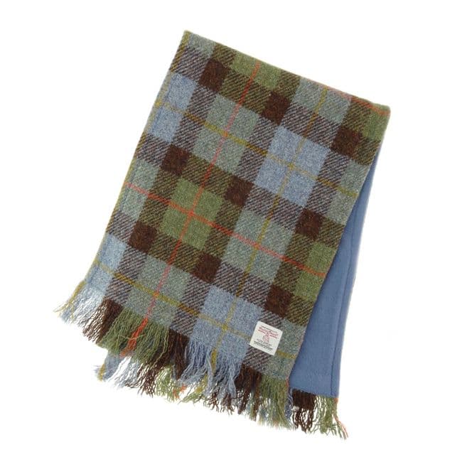 Authentic Harris Tweed Unisex MacLeod Tartan Tweed Scarf- Made In Scotland