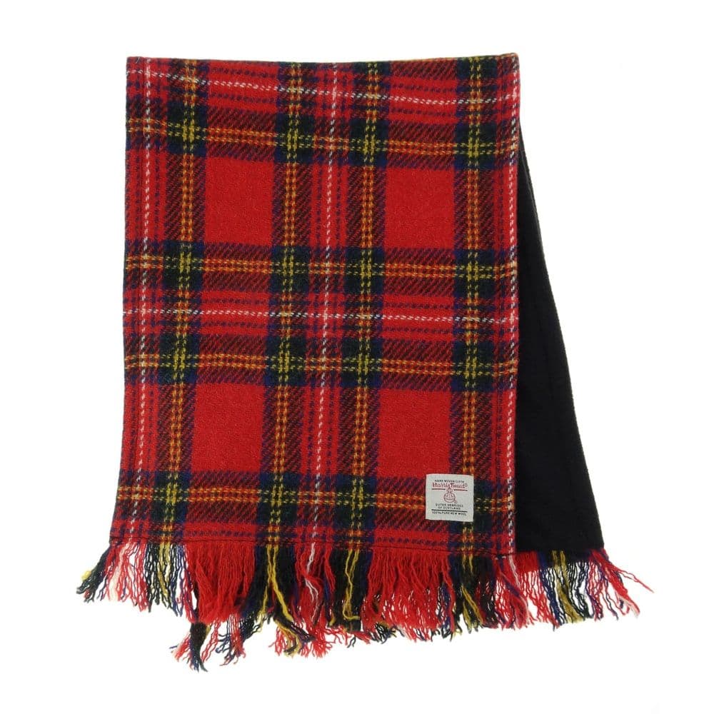 Authentic Harris Tweed Unisex Royal Stewart Tartan Scarf- Made In Scotland