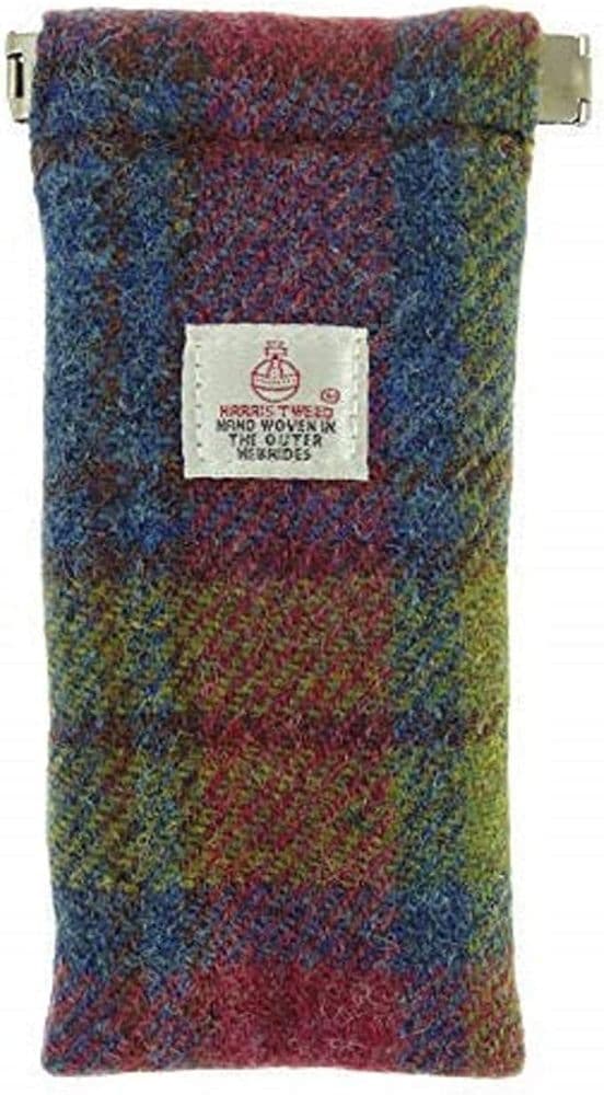 Authentic Harris Tweed Unisex Soft Glasses Case in Buchanan Tartan