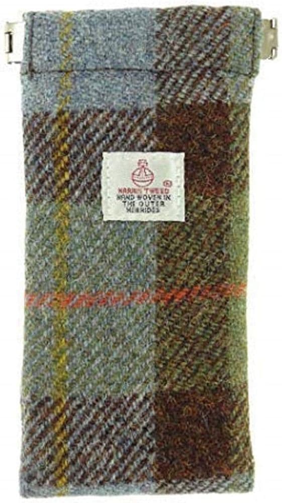 Authentic Harris Tweed Unisex Soft Glasses Case in MacLeod Tartan