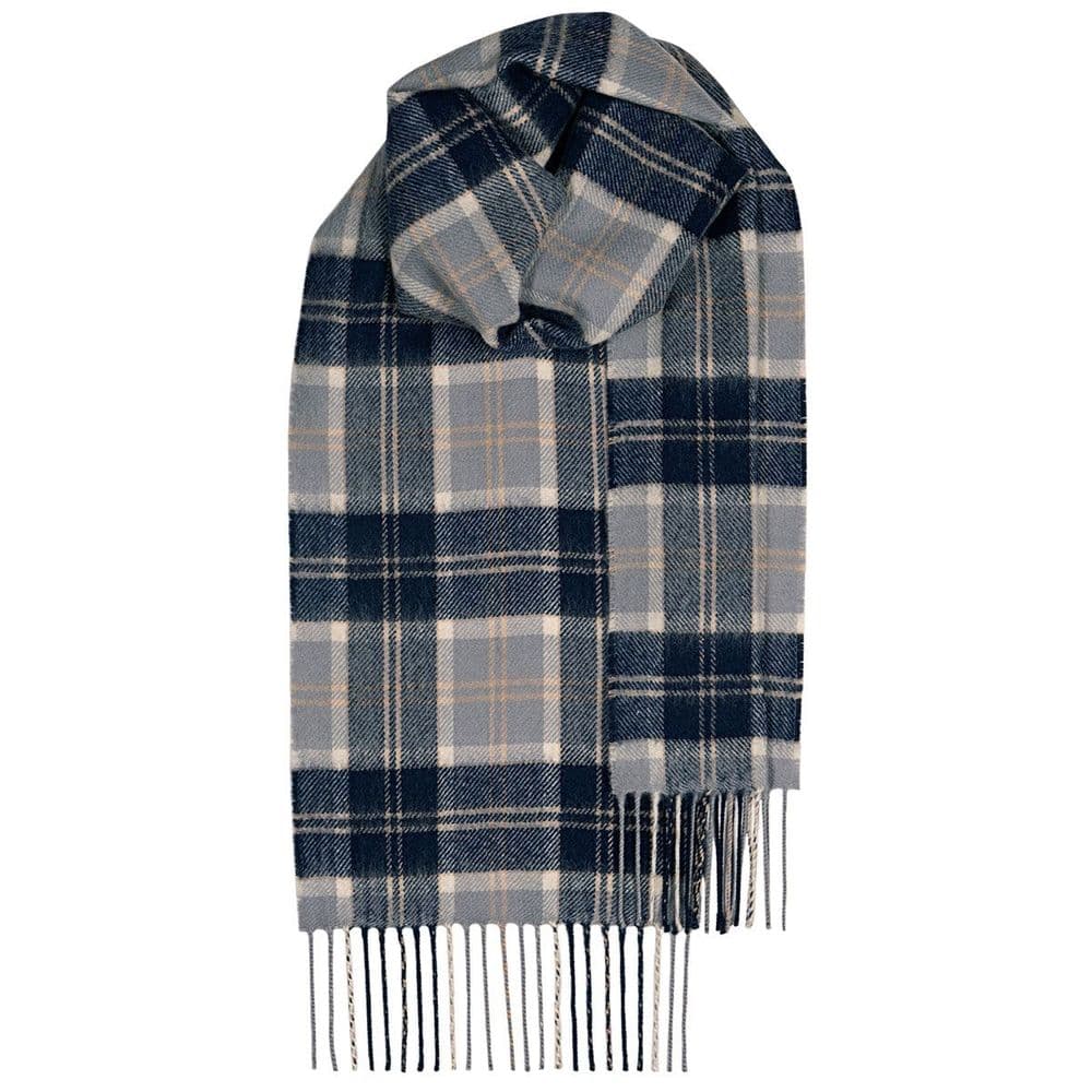 Bannockbane Grey Pure Lambswool Unisex Scarf - Made in Scotland