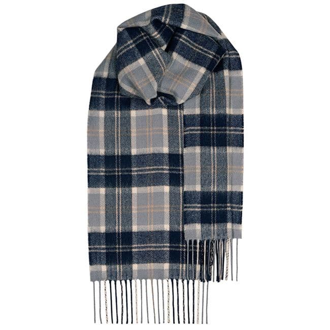 Bannockbane Grey Pure Lambswool Unisex Scarf - Made in Scotland