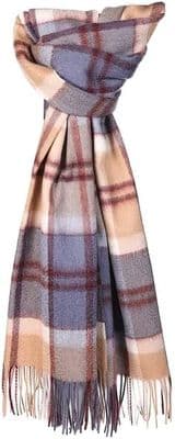 Bannockbane Navy Tartan Luxury Pure Cashmere Stole