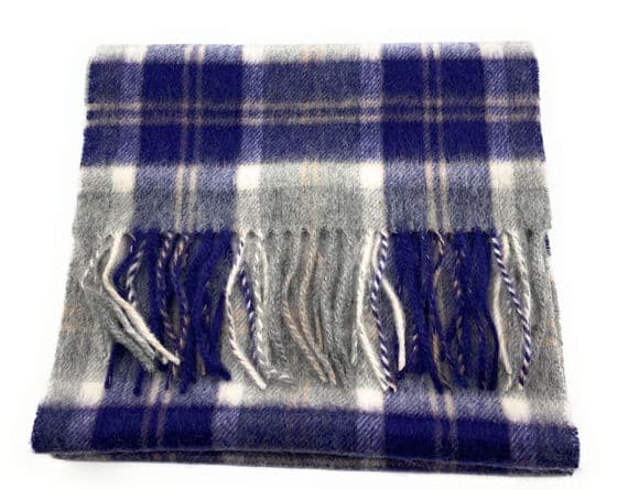 Bannockbane Silver Tartan Scarf | Highland Tweed
