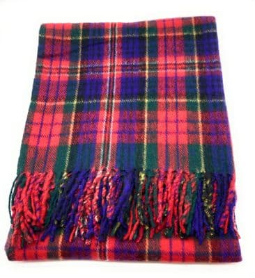 Blend Wool MacPherson Modern Tartan Travel Rug/Blanket