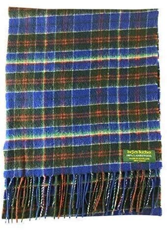 Blue Multi Check  by Ingles Buchan of Scotland Scarf | Pure Lambswool | Highland Tweed
