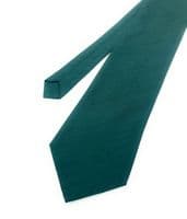 Bottle Green Woven Silk Tie | Made in Scotland