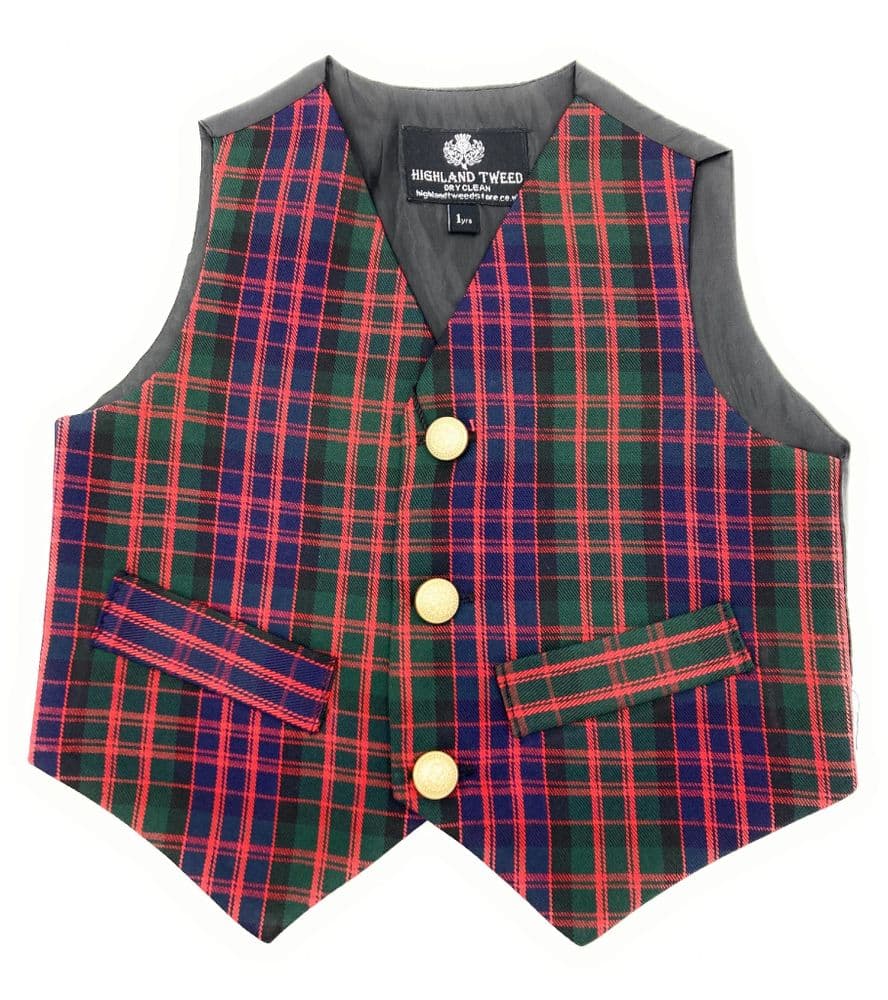 Boys MacDonald Modern Tartan Waistcoat