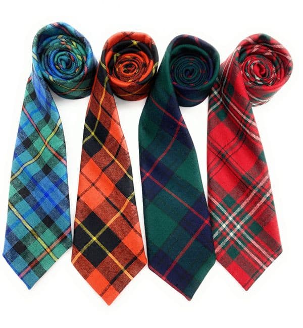 Boys Pure New Wool Tartan Ties - Made in Scotland