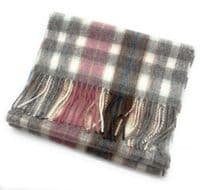 Buchanan Mix Grey Tartan Scarf | Highland Tweed