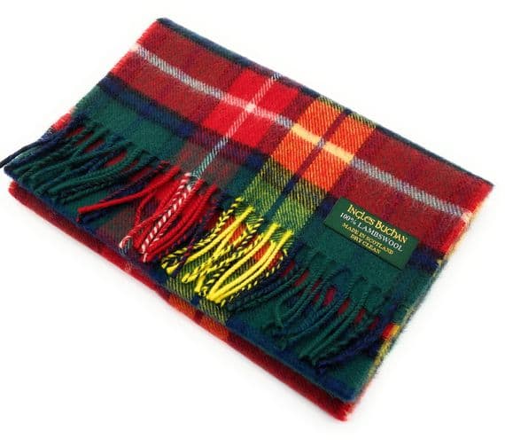 Buchanan Modern Pure Lambswool Tartan Scarf