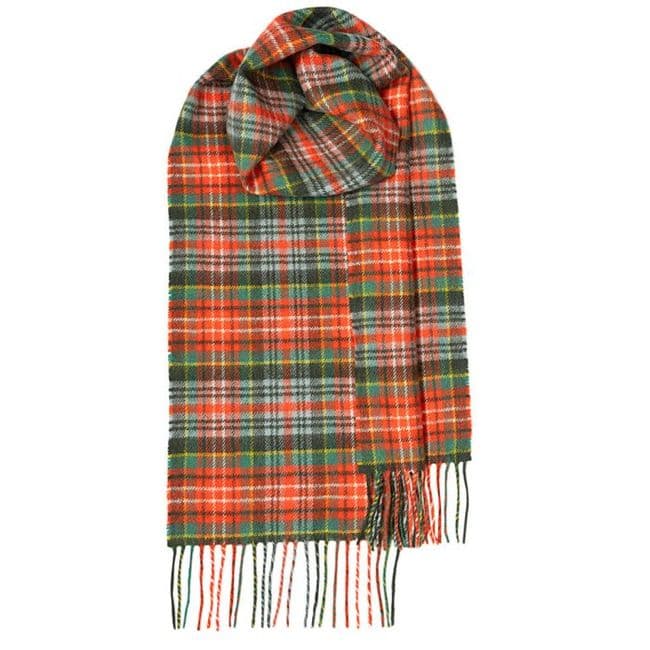 Caledonia Ancient Tartan Pure Lambswool Unisex Scarf - Made in Scotland