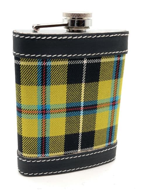 Cornish National Tartan Stainless Steel 8oz Hip Flask