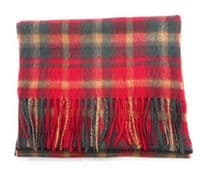 Dark Maple Leaf Tartan Scarf | Highland Tweed
