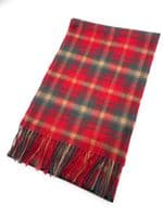 Dark Maple Leaf Tartan Scarf | Highland Tweed