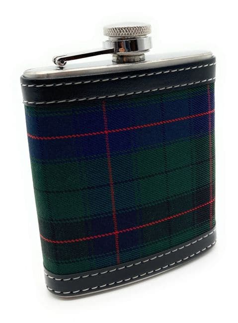 Davidson Tartan Stainless Steel 7oz Hip Flask