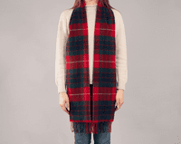 Fraser Red  Luxury Oversized Tartan Scarf | Highland Tweed