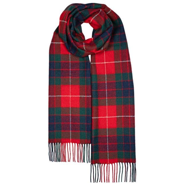 Fraser Red Tartan Luxury Oversized Pure Lambswool Unisex Scarf - Made in Scotland