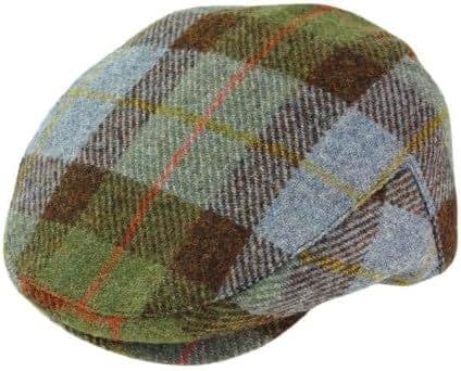 Gents Authentic Harris Tweed MacLeod Tartan Flat Cap