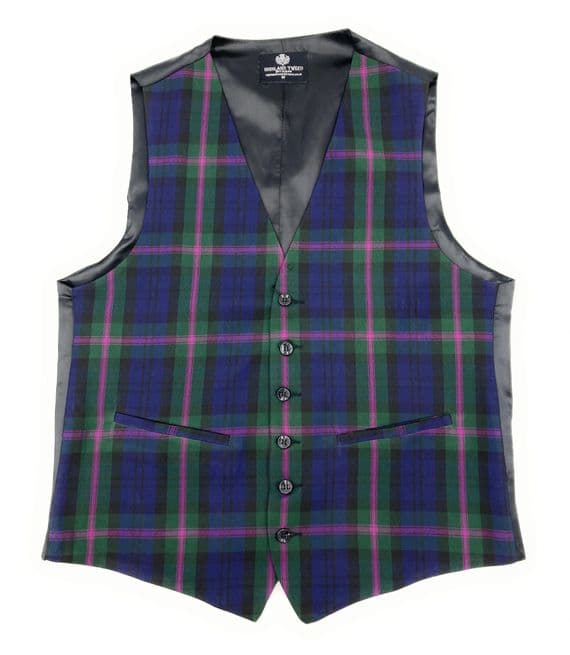 Gents Baird Modern Tartan Six Button Waistcoat