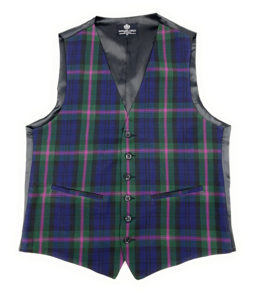 Gents Baird Modern Tartan Six Button Waistcoat