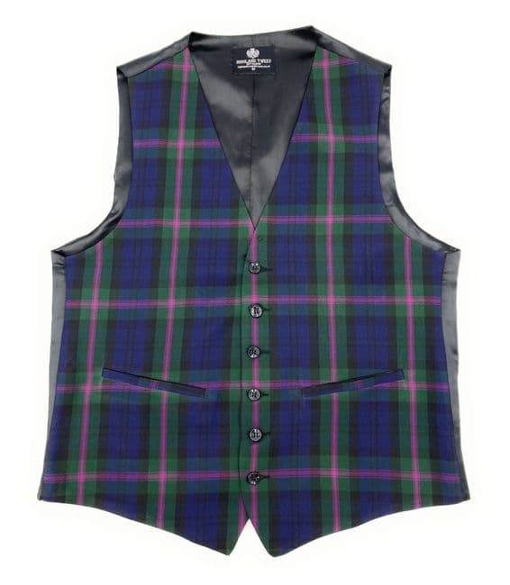 Gents Baird Modern Tartan Six Button Waistcoat