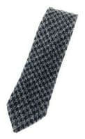 Black & Grey Houndstooth Harris Tweed Tie | Scotland