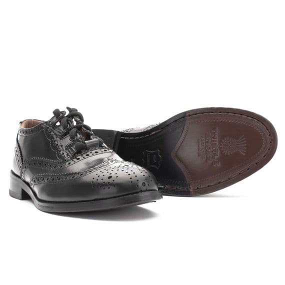 Gents Black Traditional Executive Ghillie Brogue Shoes